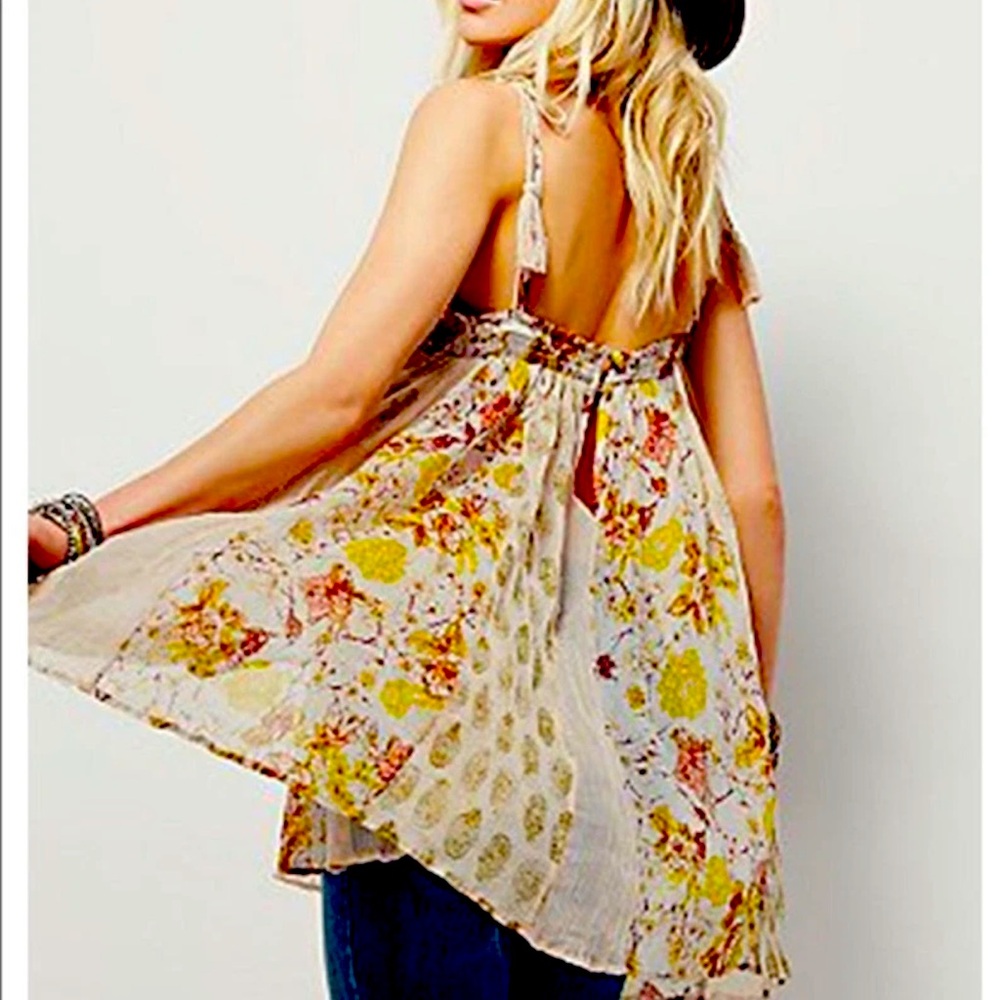 Free People Secret Love Slip Top Ivory Floral Chiffon
Flowey Sleeveless L